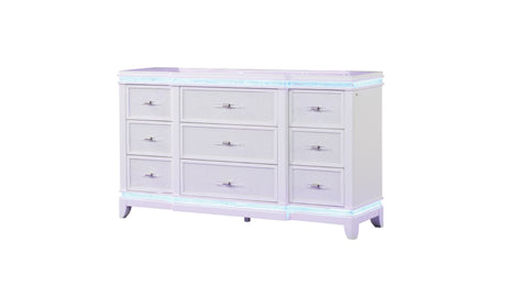 Opium King 4 Pc Bedroom set in Milky White - Home Elegance USA