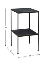 Sherwood Square Marble Accent Table - Black by Uttermost - View 5