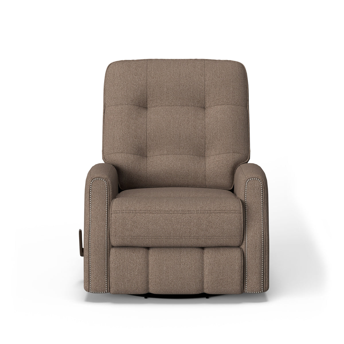 Devon Transitional Fabric Swivel Gliding Recliner With Nailhead Trim | Flexsteel