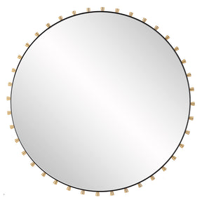 Cosmopolitan Round Mirror - Black / Silver by Uttermost - View 1