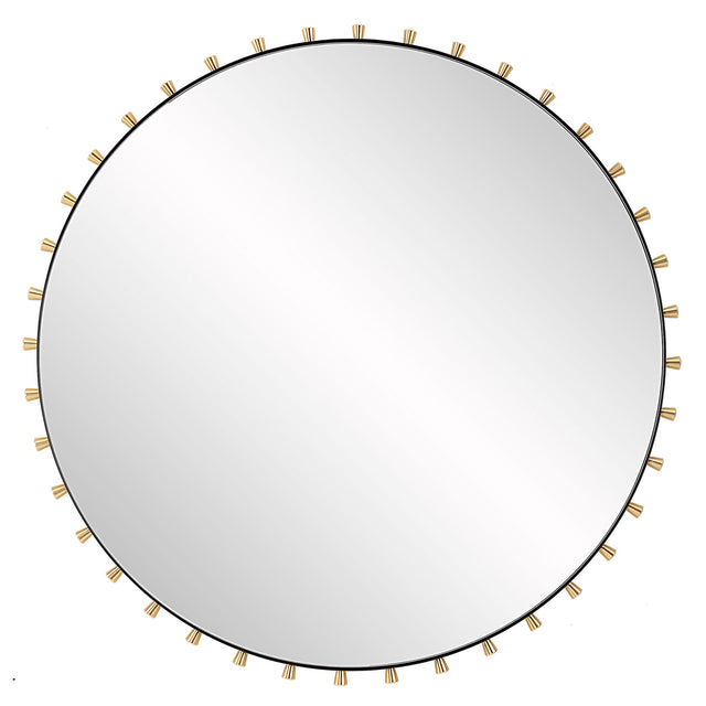 Cosmopolitan Round Mirror - Black / Silver by Uttermost - View 1