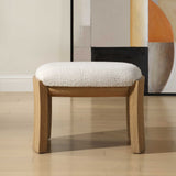 Port Small Bench Natural / White - White / Light Brown by Uttermost - View 2