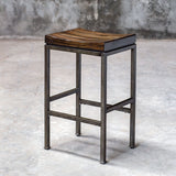 Beck Industrial Bar Stool Dark Brown & Black - Dark Brown / Black by Uttermost - View 2