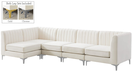 Alina - Modular Sectional 5 Piece - Cream - Fabric - 604Cream - Sec5B - Home Elegance USA - 6