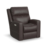 Score Leather Power Recliner With Power Headrest & Lumbar | Flexsteel