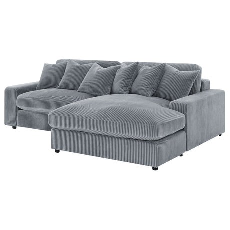Marcus Fog Track Arms Reversible Sectional with Pillows - sold by Home Elegance USA