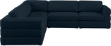 Beckham - Modular Sectional 5 Piece - Navy - Modern & Contemporary | Home Elegance USA