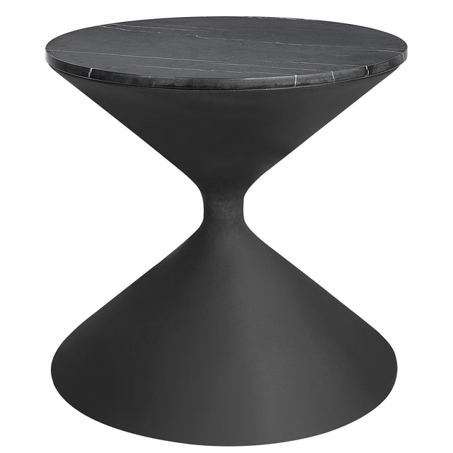 Time's Up Hourglass Shaped Side Table - Black by Uttermost - View 1