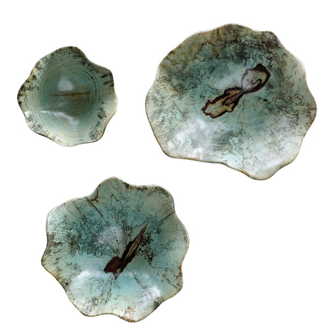 Teo Wood Wall Art (Set of 3) - Light Blue by Uttermost - View 1