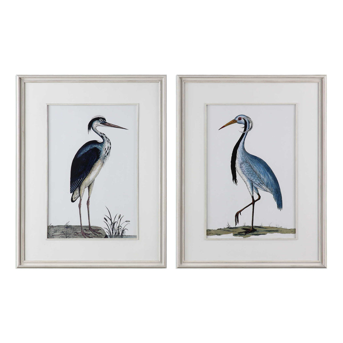 Shore Birds Framed Prints (Set of 2) - Black / Blue by Uttermost - View 1