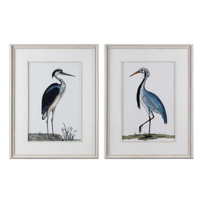 Shore Birds Framed Prints (Set of 2) - Black / Blue by Uttermost - View 1