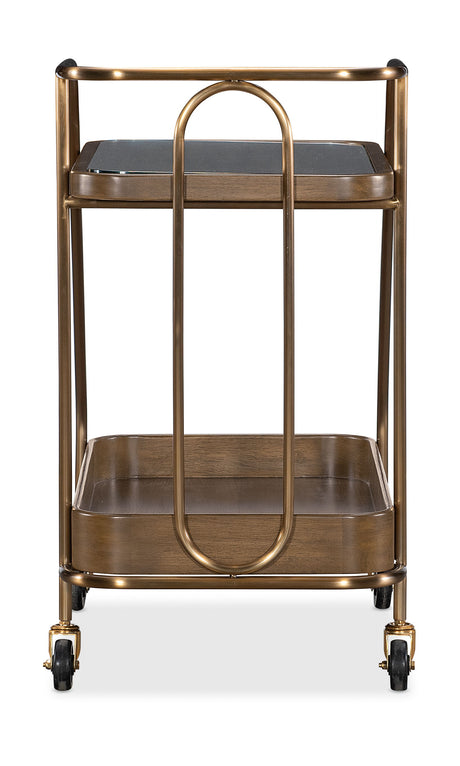 Commerce And Market Walnut Wine And Bar Cart Light Caramel - Dark Brown by Hooker Furniture - View 8