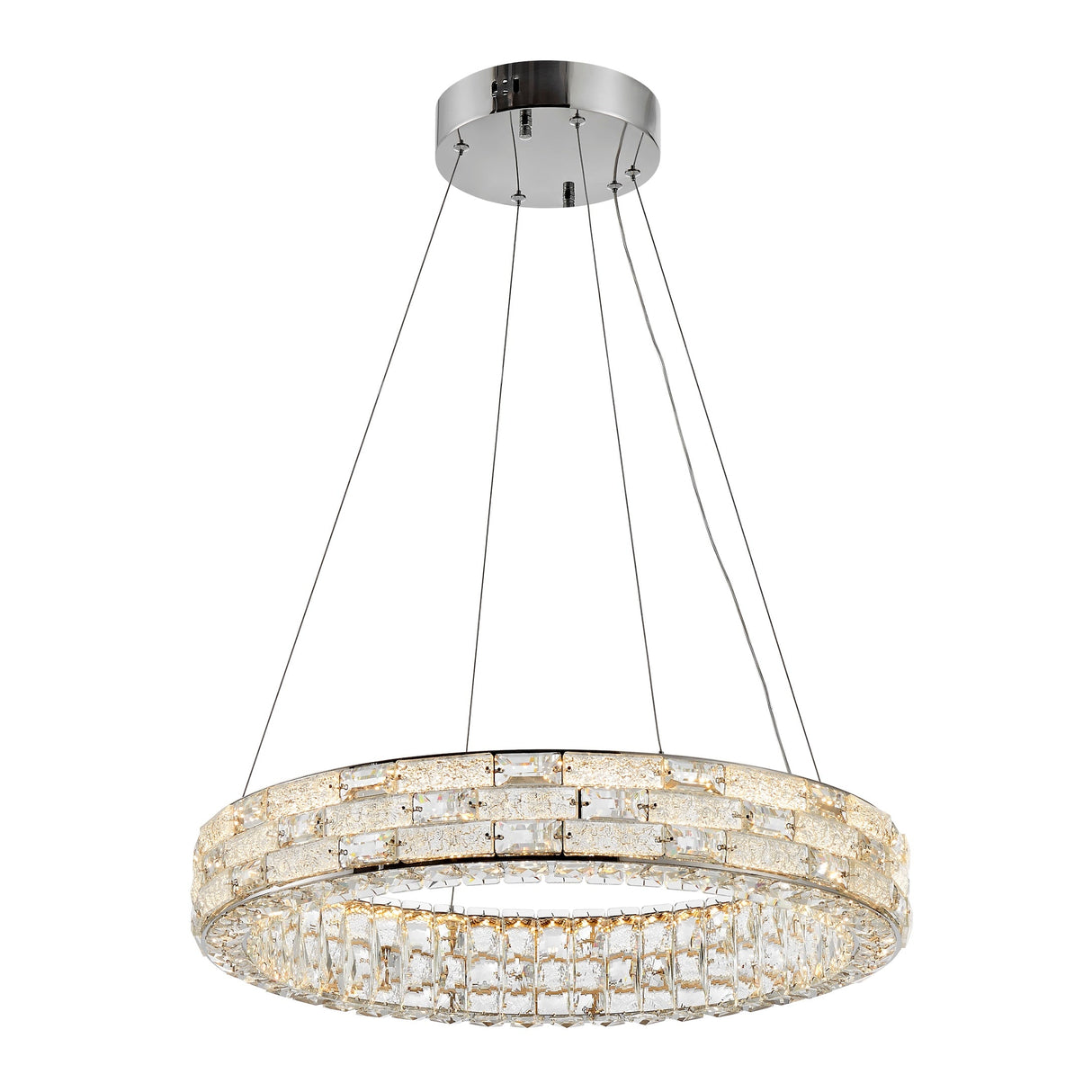 1 Ring Crystal Chandelier // Chrome  | Finesse - Home Elegance USA