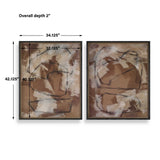 Rush & Dash Framed Prints (Set of 2) - Dark Brown by Uttermost - View 8
