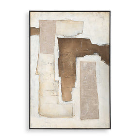 Interference Hand Painted Canvas - Dark Brown by Uttermost - View 1