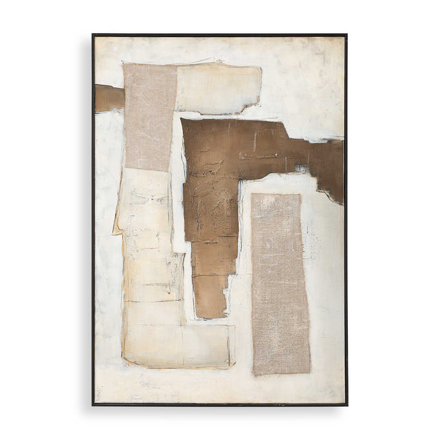 Interference Hand Painted Canvas - Dark Brown by Uttermost - View 1