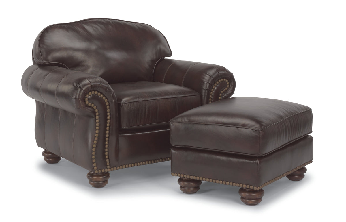 Bexley Leather Chair, Nailhead Trim | Flexsteel