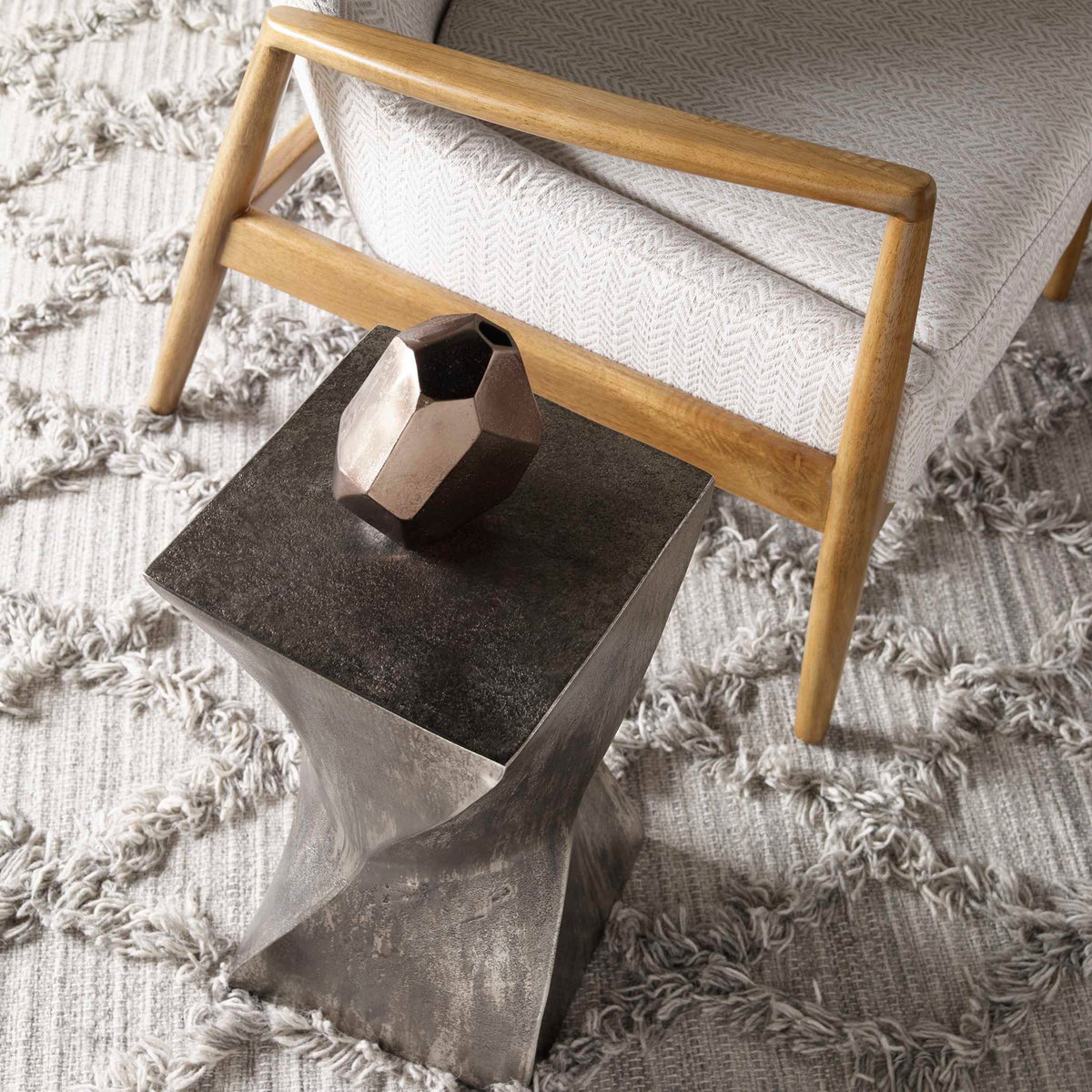 Euphrates Accent Table - Dark Gray by Uttermost - View 6