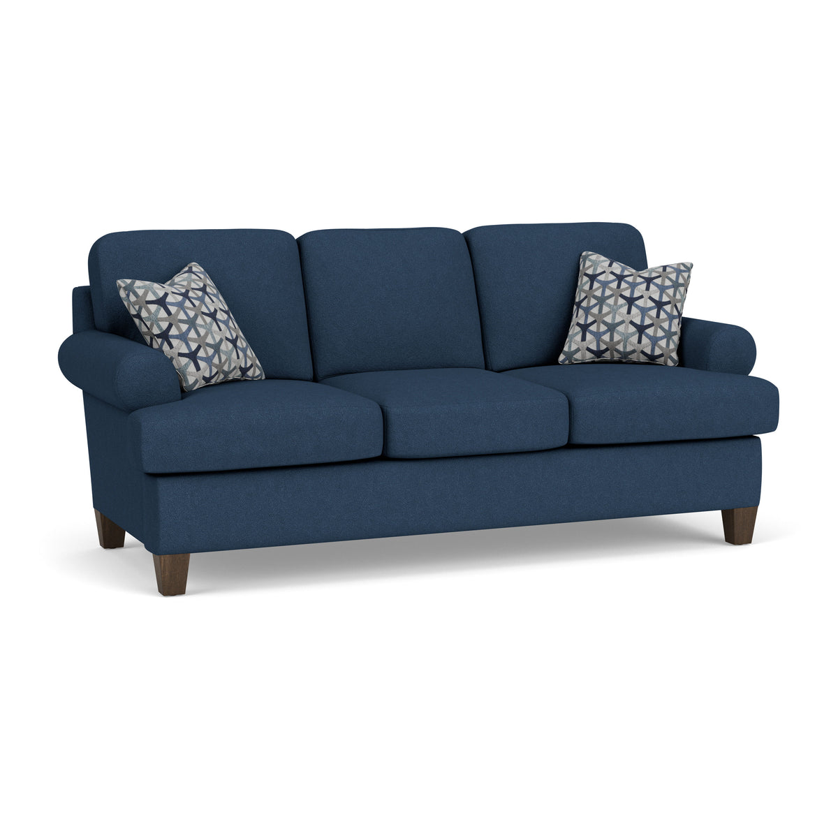 Moxy Fabric Sofa, T-Shaped Seat Cushion, Curved Sock Arms | Flexsteel