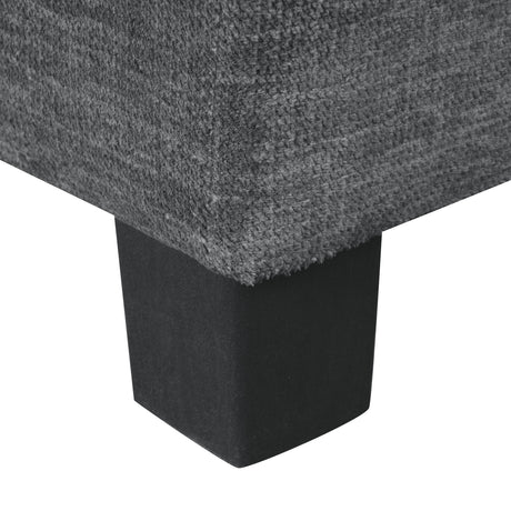U-shaped Sectional Sofa Chenille Upholstered with Movable Storage Ottoman, Dark Gray, 111.8' - sold by Home Elegance USA
