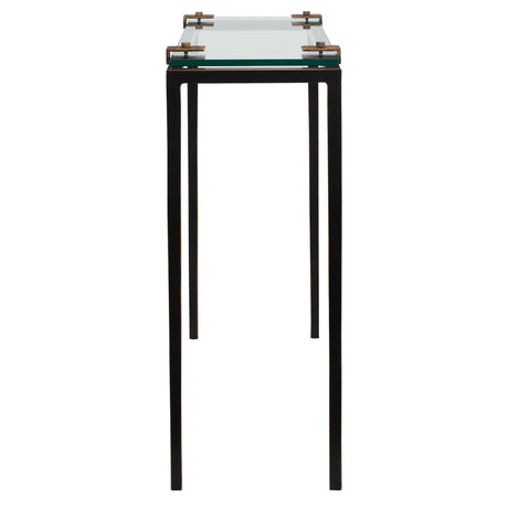Averona Glass Top Accent Table - Bronze by Uttermost - View 4