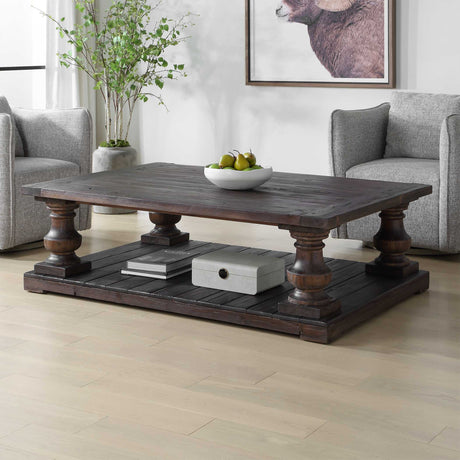 Stratford Coffee Table Walnut - Dark Brown by Uttermost - View 3