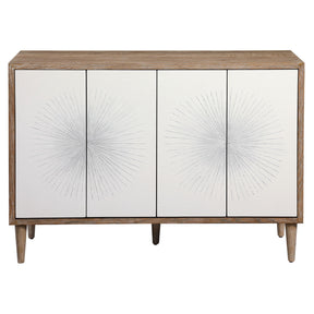 Dani 4 Door Cabinet - White / Light Brown by Uttermost - View 1