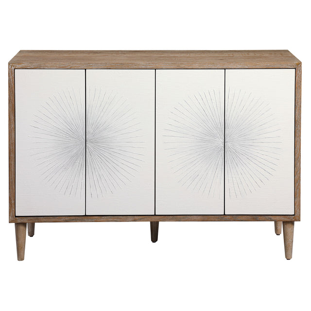 Dani 4 Door Cabinet - White / Light Brown by Uttermost - View 1