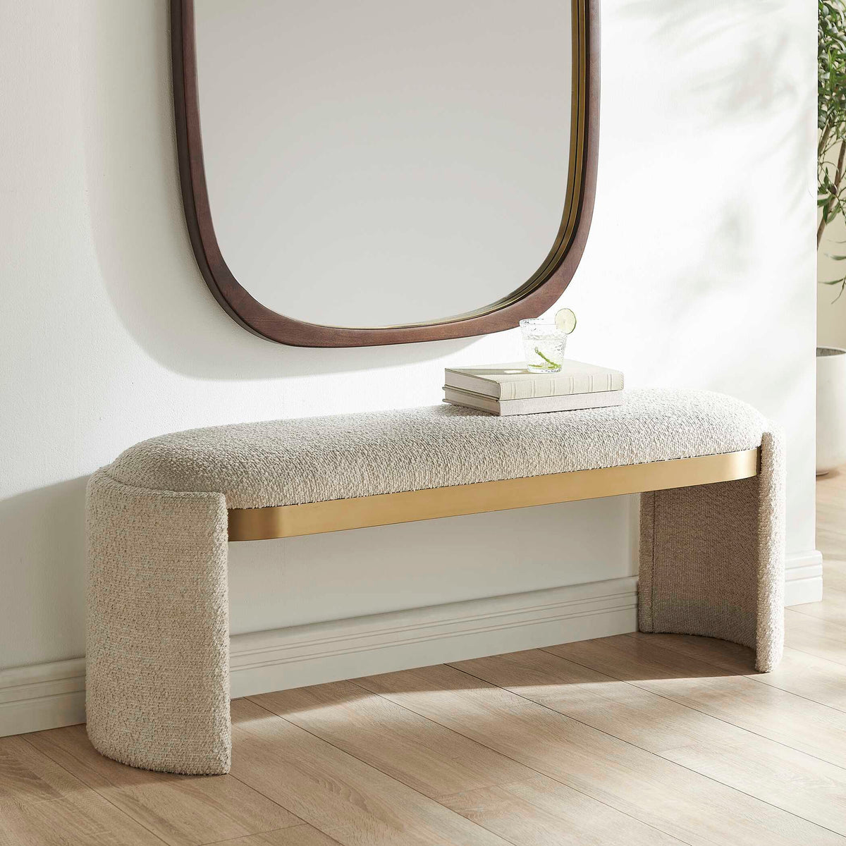 Serena Bench - White by Uttermost - View 3