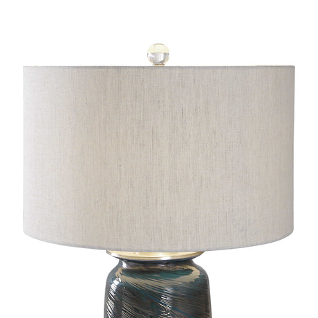 Olesya Swirl Glass Table Lamp - Blue / White by Uttermost - View 5