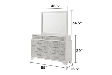 Soul Modern Style Queen 4PC Bedroom Set Made with wood in White(NJ Inventory) - sold by Home Elegance USA