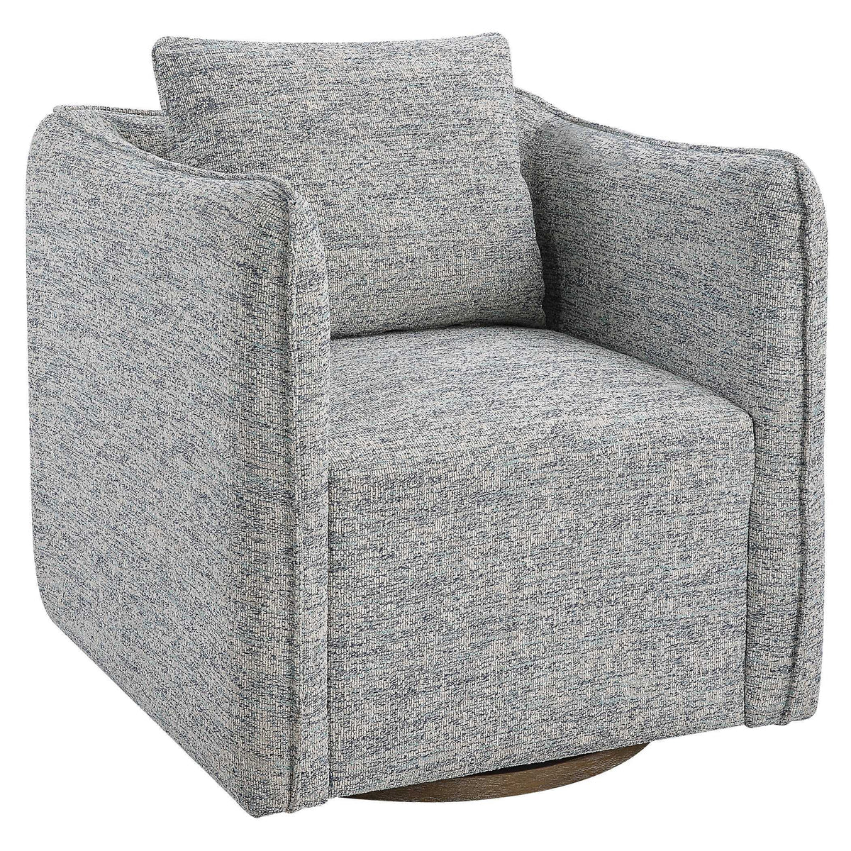 Corben Swivel Chair - Light Gray by Uttermost - View 4