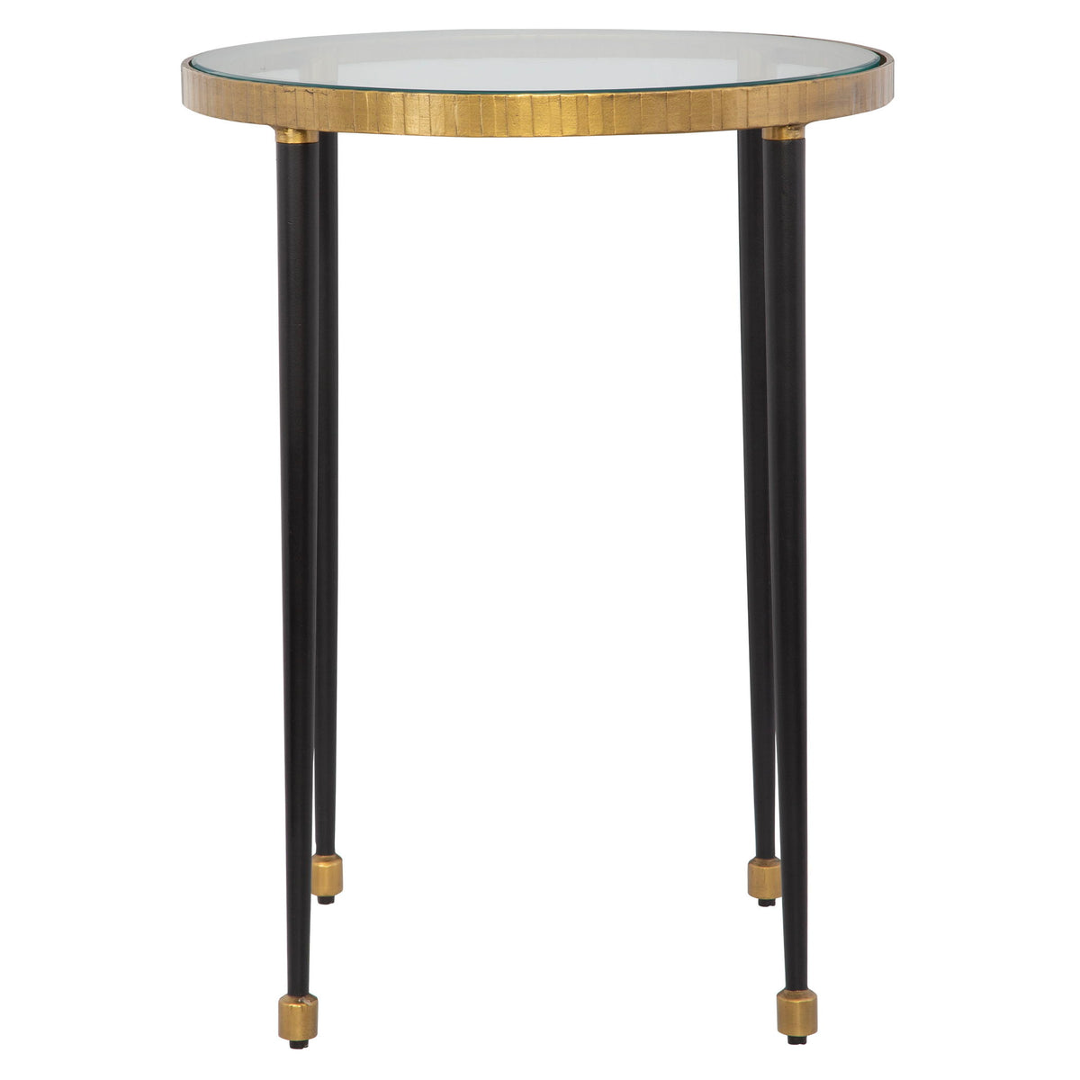 Stiletto Side Table Antique Gold - Gold / Black by Uttermost - View 1
