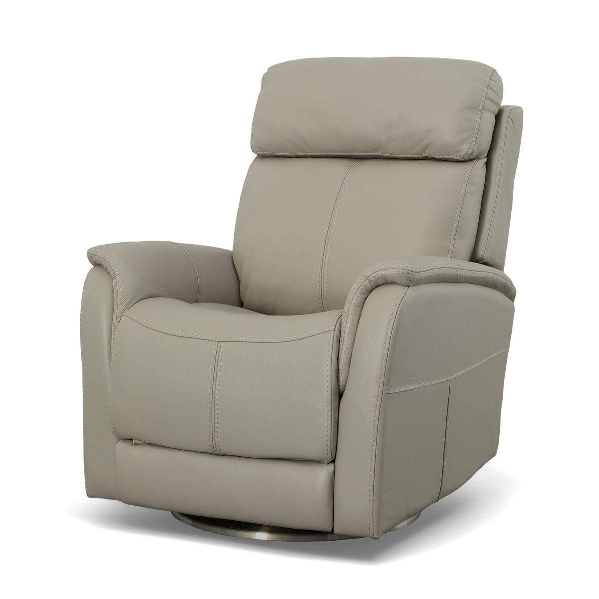 View Power Swivel Recliner With Power Headrest - Dove | Flexsteel