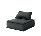 Anna Black Velvet 4 - Seater Modular Sofa | Home Elegance USA