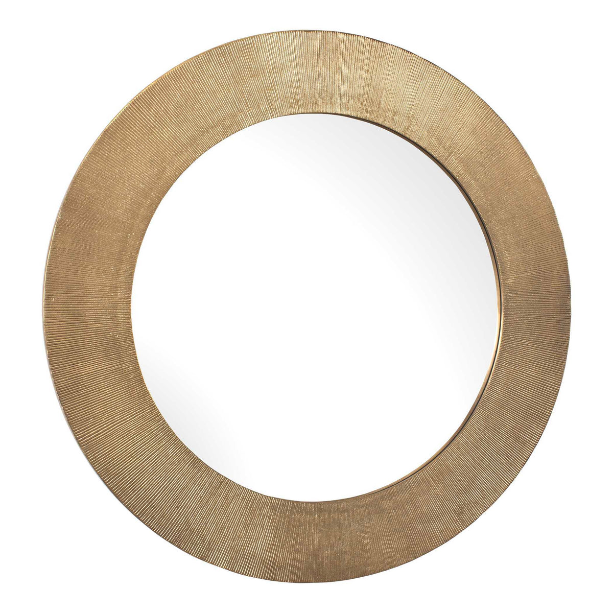 Tano Round Mirror Antique Brass - Gold by Uttermost - View 4