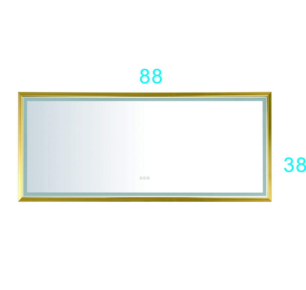 88 in. W x 38 in. H Oversized Rectangular Black Framed LED Mirror Anti - Fog Dimmable Wall Mount Bathroom Vanity Mirror HD Wall Mirror Kit For Gym And Dance Studio 38 X 88Inches With Safety Ba - W127260143 - image - 13