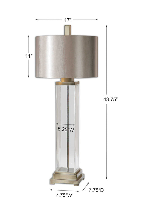 Drustan Clear Glass Table Lamp - Silver by Uttermost - View 3