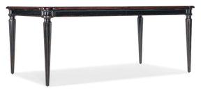 Charleston Rectangle Leg Dining Table With 2-22" leaves - Dark Brown / Black by Hooker Furniture - View 1