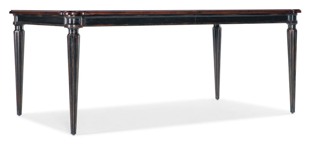 Charleston Rectangle Leg Dining Table With 2-22" leaves - Dark Brown / Black by Hooker Furniture - View 1