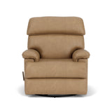 Geneva Transitional Leather Swivel Gliding Recliner | Flexsteel