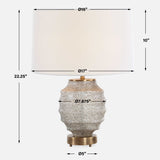 Acosta Ribbed Table Lamp - Gray / Bronze by Uttermost - View 8