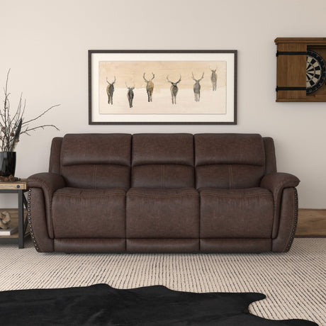 Beau Power Reclining Sofa With Power Headrests - Sable | Flexsteel