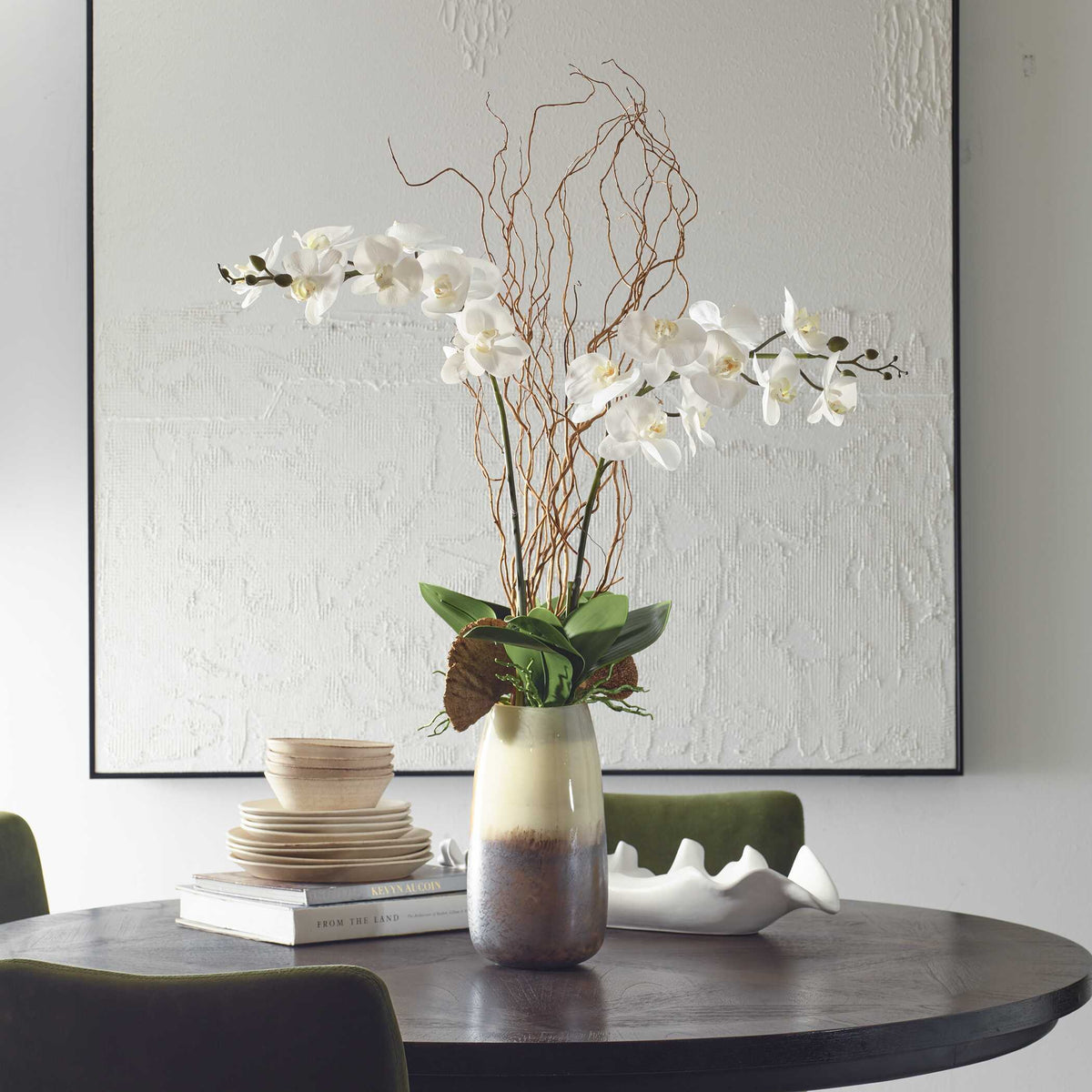 Earthbound Orchid With Vase - Dark Brown by Uttermost - View 2