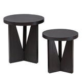 Nadette Nesting Tables (Set of 2) - Black by Uttermost - View 1