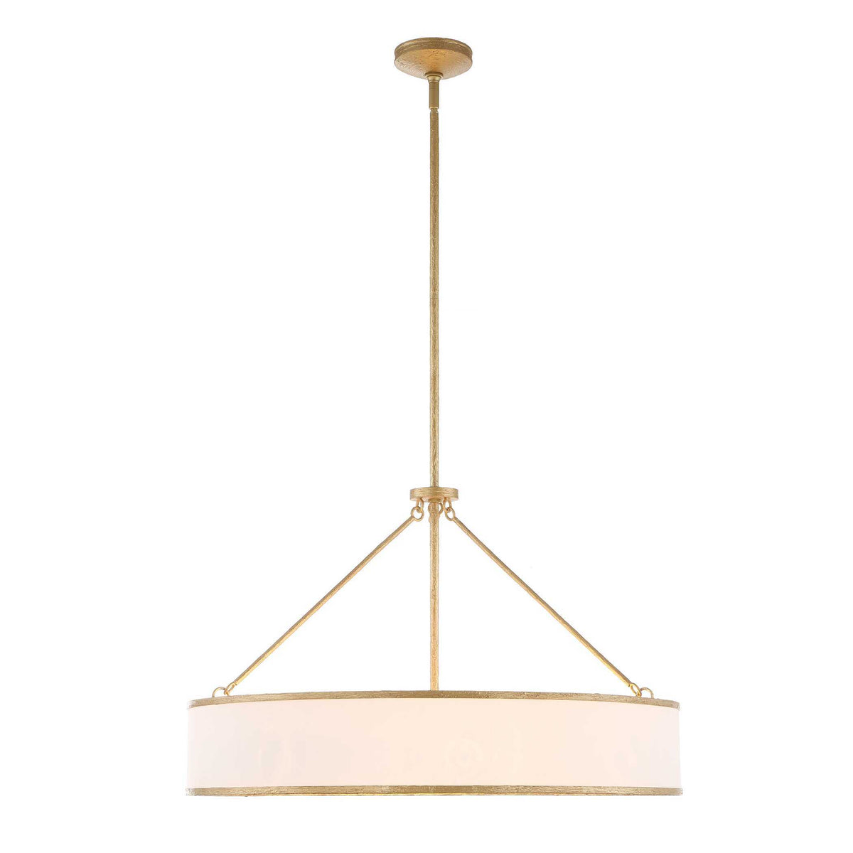 Algiers 8 Light Drum Pendant - Gold / White by Uttermost - View 11