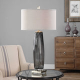 Vilminore Glass Table Lamp - Gray / Beige by Uttermost - View 2
