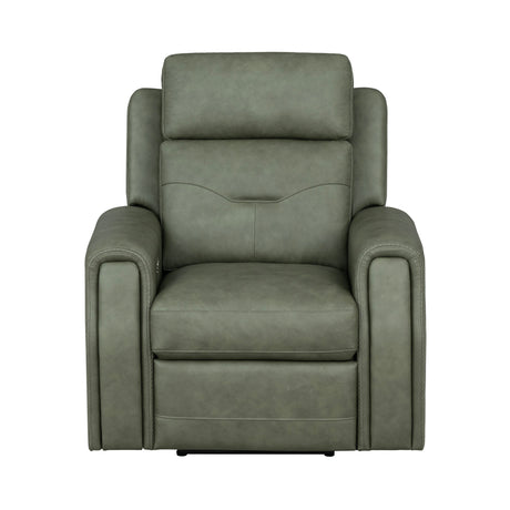 Felix Power Recliner With Power Headrest, Lumbar, Heat & Massage - Forest Green | Flexsteel