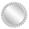 Cyra Wood Round Mirror Aged Ivory - Silver by Uttermost - View 1