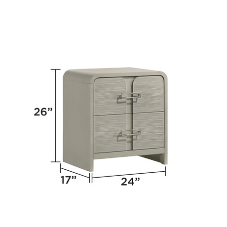 Aria Contemporary Queen 4PC Bedroom Set Modern Storage Bed with Ball Bearing Glide Drawers in Beige - sold by Home Elegance USA